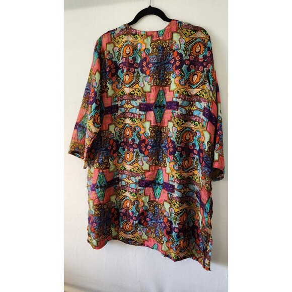 Colorful Patterned Women's Swim Coverup - Picture 4 of 4